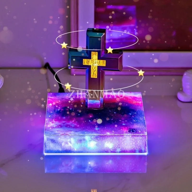 Magnetic Levitation Cross Bible Night Light