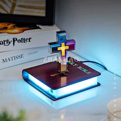 Magnetic Levitation Cross Bible Night Light