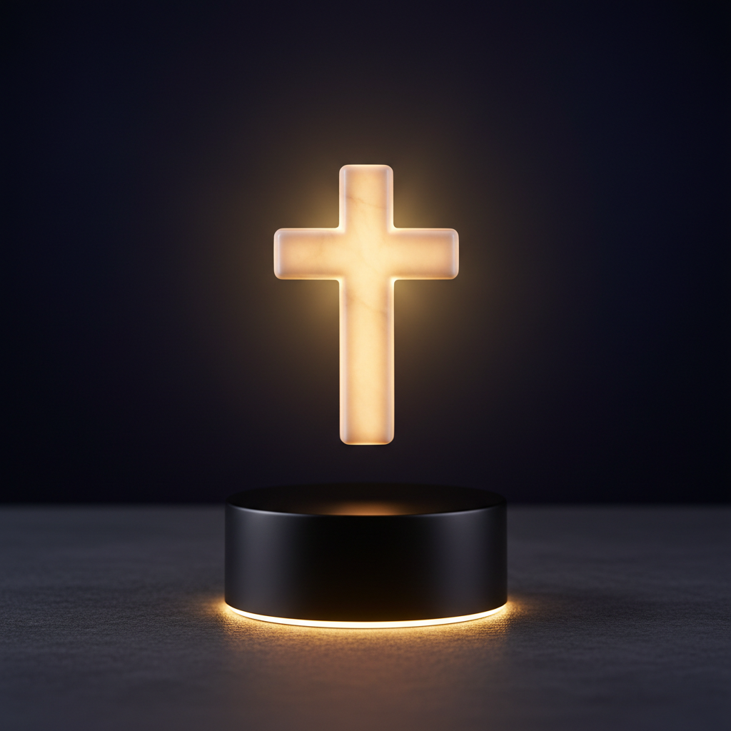 Magnetic Levitation Cross Night Light
